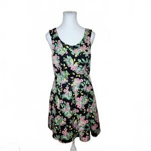 Voom by Joy Han Women's Floral Sleeveless Dress Size M Black Multi